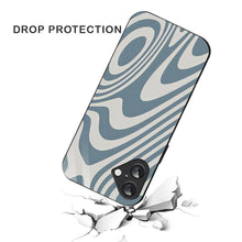 Bornstud Blue Curve Pattern Mobile Cover for iPhone 16 – Vibrant Elegance with Premium Protection - Bornstud