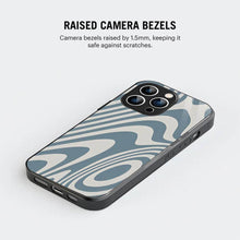Bornstud Blue Curve Pattern Mobile Cover for iPhone 16 Pro – Vibrant Elegance with Premium Protection - Bornstud