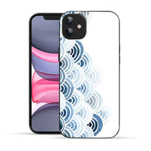 Bornstud Blue and White Pattern with Waves Mobile Cover for iPhone 12 – Vibrant Elegance with Premium Protection - Bornstud