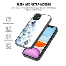 Bornstud Blue and White Pattern with Waves Mobile Cover for iPhone 12 – Vibrant Elegance with Premium Protection - Bornstud