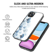 Bornstud Blue and White Pattern with Waves Mobile Cover for iPhone 12 Pro – Vibrant Elegance with Premium Protection - Bornstud