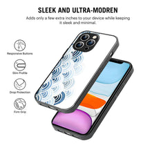 Bornstud Blue and White Pattern with Waves Mobile Cover for iPhone 14 Pro – Vibrant Elegance with Premium Protection - Bornstud