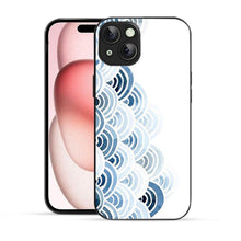 Bornstud Blue and White Pattern with Waves Mobile Cover for iPhone 15 – Vibrant Elegance with Premium Protection - Bornstud