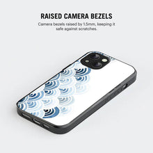 Bornstud Blue and White Pattern with Waves Mobile Cover for iPhone 15 – Vibrant Elegance with Premium Protection - Bornstud