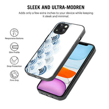 Bornstud Blue and White Pattern with Waves Mobile Cover for iPhone 15 – Vibrant Elegance with Premium Protection - Bornstud