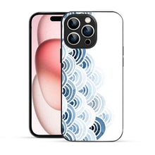 Bornstud Blue and White Pattern with Waves Mobile Cover for iPhone 15 Pro – Vibrant Elegance with Premium Protection - Bornstud
