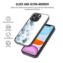 Bornstud Blue and White Pattern with Waves Mobile Cover for iPhone 15 Pro – Vibrant Elegance with Premium Protection - Bornstud