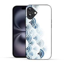 Bornstud Blue and White Pattern with Waves Mobile Cover for iPhone 16 – Vibrant Elegance with Premium Protection - Bornstud