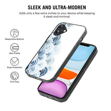 Bornstud Blue and White Pattern with Waves Mobile Cover for iPhone 16 – Vibrant Elegance with Premium Protection - Bornstud