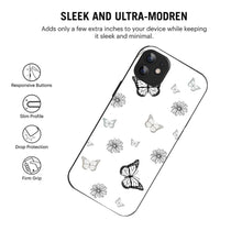 Bornstud Pattern with Doodle Butterflies  Mobile Cover for iPhone 11 – Vibrant Elegance with Premium Protection - Bornstud