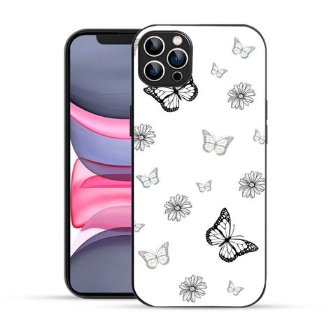 Bornstud Pattern with Doodle Butterflies  Mobile Cover for iPhone 12 Pro – Vibrant Elegance with Premium Protection - Bornstud