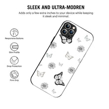 Bornstud Pattern with Doodle Butterflies  Mobile Cover for iPhone 12 Pro – Vibrant Elegance with Premium Protection - Bornstud