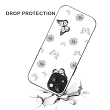 Bornstud Pattern with Doodle Butterflies  Mobile Cover for iPhone 14 – Vibrant Elegance with Premium Protection - Bornstud