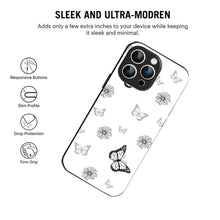 Bornstud Pattern with Doodle Butterflies  Mobile Cover for iPhone 15 Pro – Vibrant Elegance with Premium Protection - Bornstud