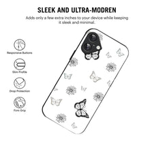 Bornstud Pattern with Doodle Butterflies  Mobile Cover for iPhone 16 – Vibrant Elegance with Premium Protection - Bornstud