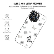 Bornstud Pattern with Doodle Butterflies  Mobile Cover for iPhone 16 Pro – Vibrant Elegance with Premium Protection - Bornstud