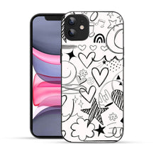 Bornstud Hand Drawn Heart Doodle Mobile Cover for iPhone 11 – Vibrant Elegance with Premium Protection - Bornstud