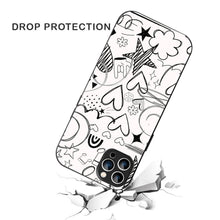 Bornstud Hand Drawn Heart Doodle Mobile Cover for iPhone 12 Pro – Vibrant Elegance with Premium Protection - Bornstud