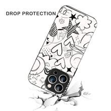 Bornstud Hand Drawn Heart Doodle Mobile Cover for iPhone 16 Pro – Vibrant Elegance with Premium Protection - Bornstud