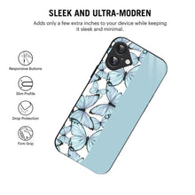 Bornstud Aesthetic Blue Butterfly Mobile Cover for iPhone 16 – Vibrant Elegance with Premium Protection - Bornstud