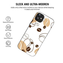 Bornstud Coffee Bean Doodle Mobile Cover for iPhone 12 – Vibrant Elegance with Premium Protection - Bornstud
