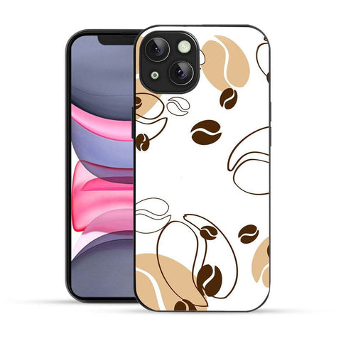 Bornstud Coffee Bean Doodle Mobile Cover for iPhone 14 Plus – Vibrant Elegance with Premium Protection - Bornstud