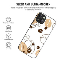 Bornstud Coffee Bean Doodle Mobile Cover for iPhone 15 – Vibrant Elegance with Premium Protection - Bornstud