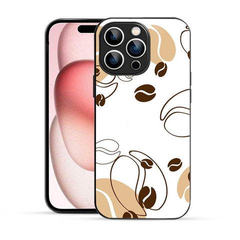 Bornstud Coffee Bean Doodle Mobile Cover for iPhone 15 Pro Max – Vibrant Elegance with Premium Protection - Bornstud