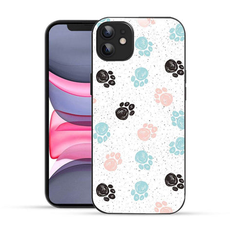 Bornstud Dog Paw Prints Mobile Cover for iPhone 12 – Vibrant Elegance with Premium Protection - Bornstud