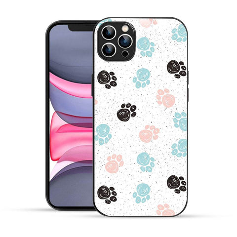 Bornstud Dog Paw Prints Mobile Cover for iPhone 12 Pro – Vibrant Elegance with Premium Protection - Bornstud