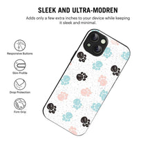 Bornstud Dog Paw Prints Mobile Cover for iPhone 14 Plus – Vibrant Elegance with Premium Protection - Bornstud