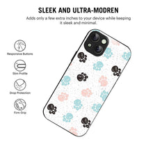 Bornstud Dog Paw Prints Mobile Cover for iPhone 15 – Vibrant Elegance with Premium Protection - Bornstud