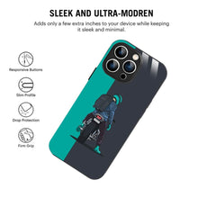 Bornstud Biker with Backpack  Mobile Cover for iPhone 16 Pro – Vibrant Elegance with Premium Protection - Bornstud