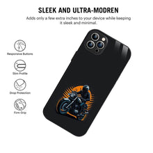 Bornstud Classic Motorcycle Rider Sunset  Mobile Cover for iPhone 12 Pro – Vibrant Elegance with Premium Protection - Bornstud