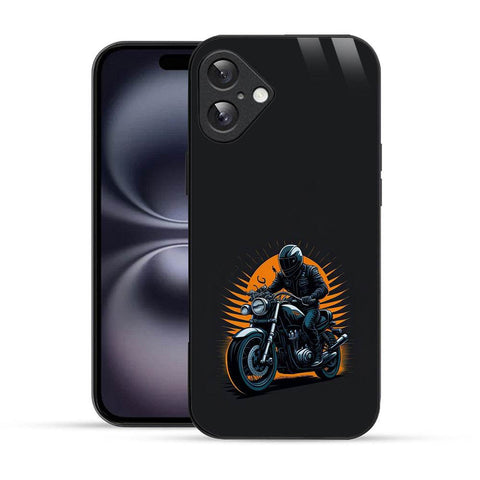 Bornstud Classic Motorcycle Rider Sunset  Mobile Cover for iPhone 16 – Vibrant Elegance with Premium Protection - Bornstud