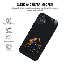 Bornstud Classic Motorcycle Rider Sunset  Mobile Cover for iPhone 16 – Vibrant Elegance with Premium Protection - Bornstud