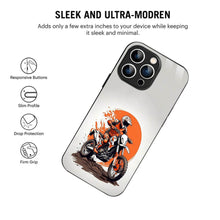Bornstud Biker with extreme dirt Bike  Mobile Cover for iPhone 16 Pro Max– Vibrant Elegance with Premium Protection - Bornstud