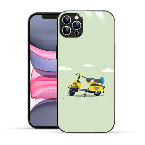 Bornstud Yellow scooter Vector Printed Case for iPhone 12 pro - Bornstud