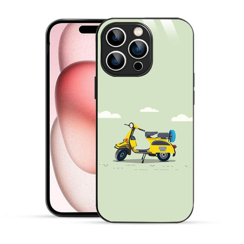 Bornstud Yellow scooter Vector Printed Case for iPhone 15 pro - Bornstud