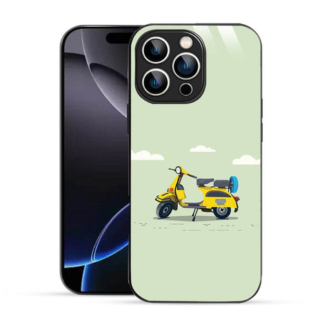 Bornstud Yellow scooter Vector Printed Case for iPhone 16 pro max - Bornstud