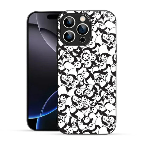 Bornstud Panda Crowd Printed Case for iPhone 16 Pro