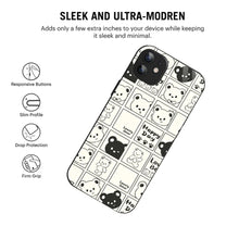 Bornstud Bear Grid Printed Case for iPhone 11
