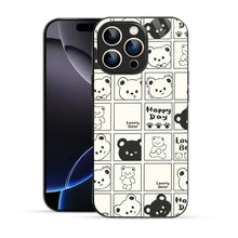 Bornstud Bear Grid Printed Case for iPhone 16 Pro