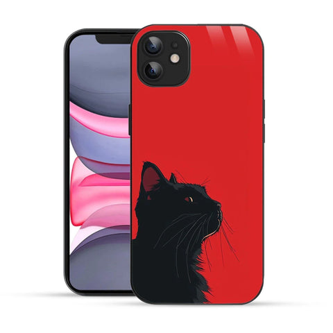 Bornstud Red Black Cat Printed Case for iPhone 12