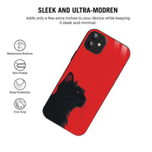 Bornstud Red Black Cat Printed Case for iPhone 12