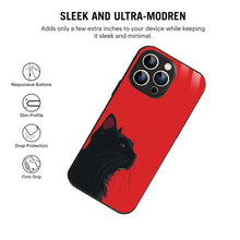 Bornstud Red Black Cat Printed Case for iPhone 13 Pro Max