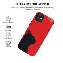 Bornstud Red Black Cat Printed Case for iPhone 11