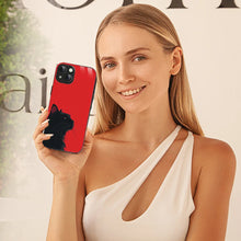 Bornstud Red Black Cat Printed Case for iPhone 15