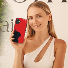 Bornstud Red Black Cat Printed Case for iPhone 16