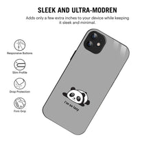 Bornstud Lazy Panda Printed Case for iPhone 12